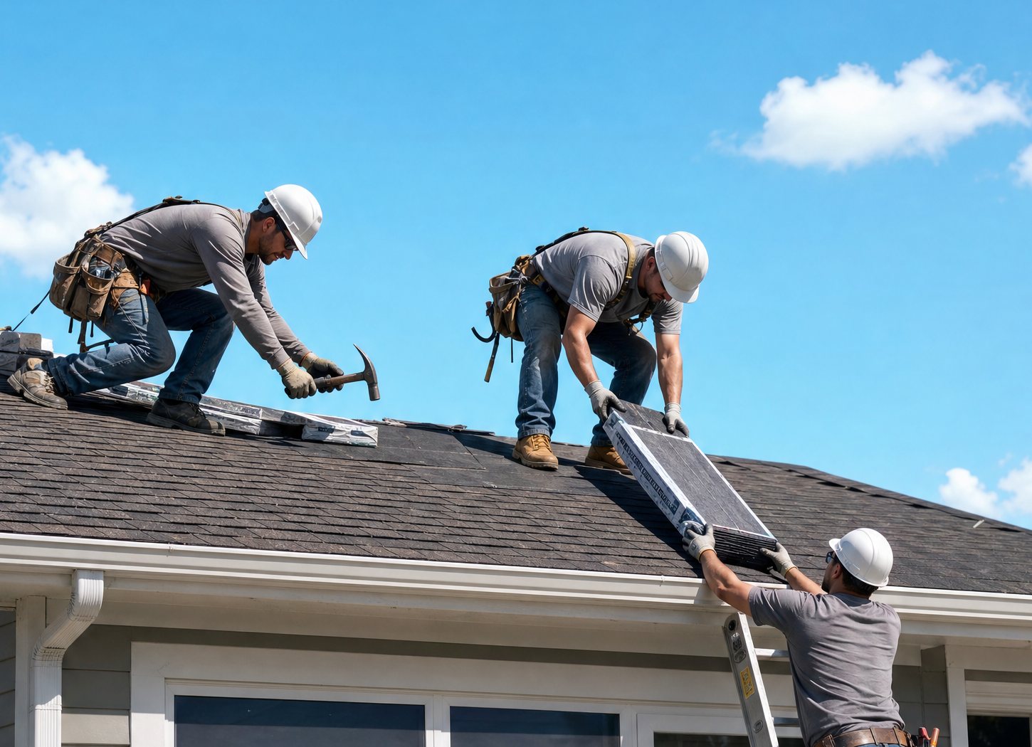 New roof installation